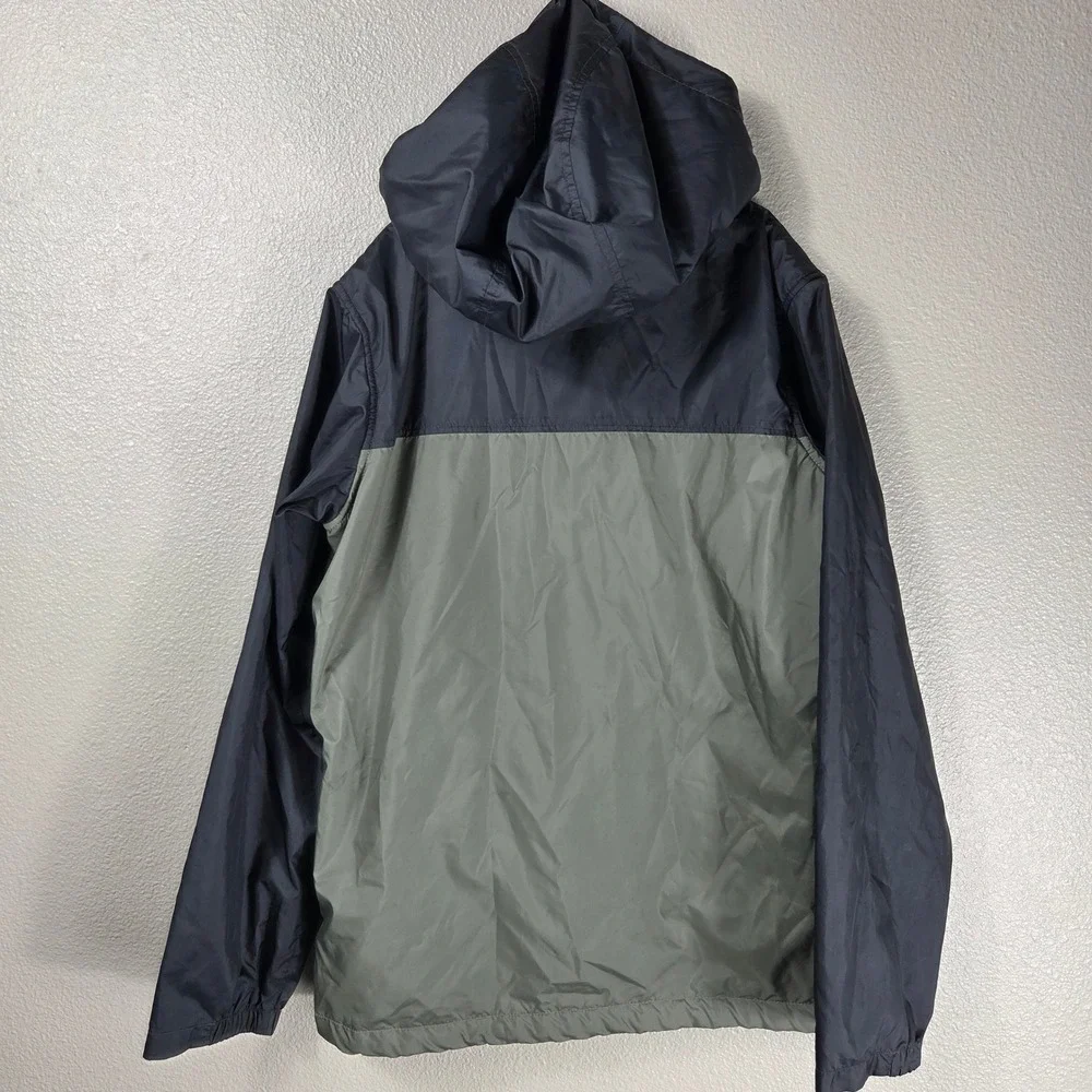 Columbia Kids Youth Medium Fleece Lined Hooded Jacket Black Gray Red